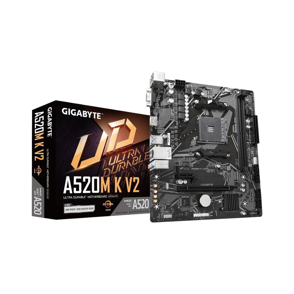 Mainboard Gigabyte A520M K V2 (2 x DDR4/ 68 GB/ AM4/ Micro ATX)